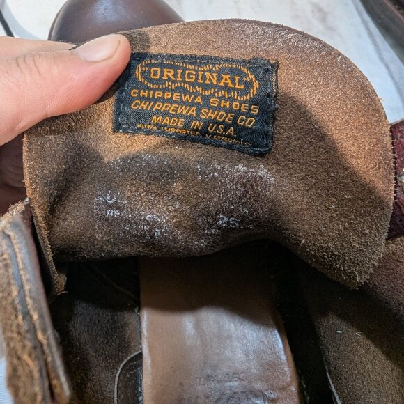 Vintage Chippewa Original Cordovan Leather Men's Work Boots - Picture 11 of 13
